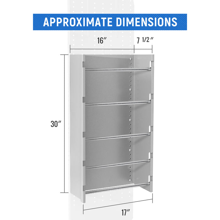 AA Products P-SH-Wire Reel Holder -16" Wide Five Rods Wire Spool Rack Designed for 16"D AA Van Shelving (P-SH-WRH-16)