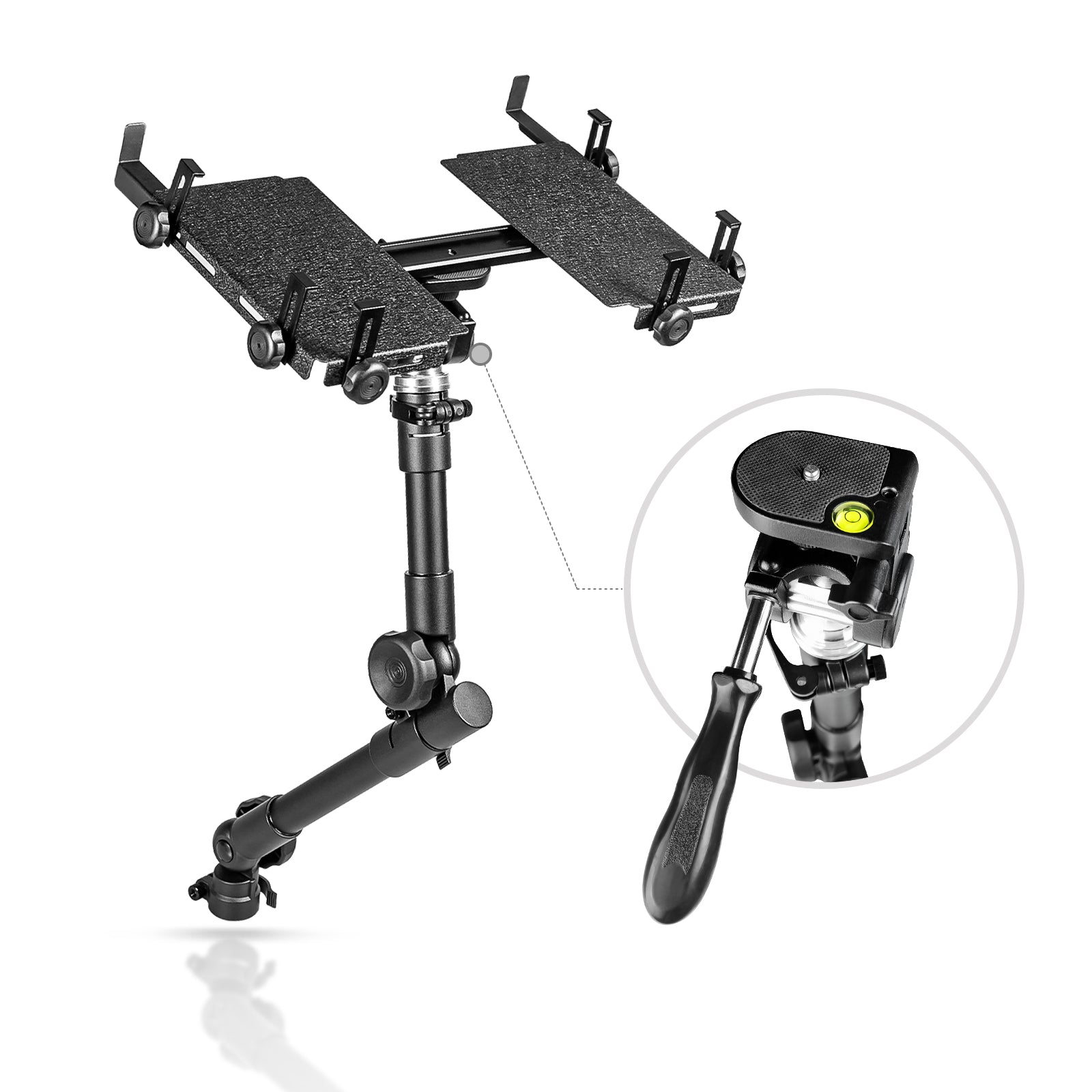 AA-Products: Car Vehicle Computer Tablet Mount Stand Desk with Adjustable  Laptop Mount Ball-Head (K002-A)