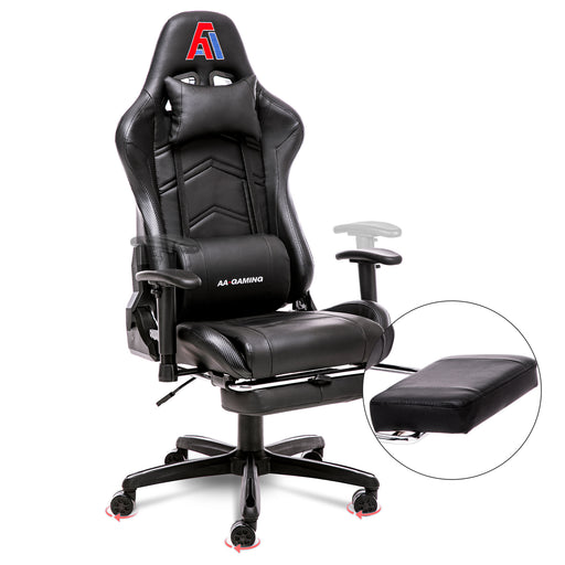 Gaming Chair Computer Racing Swivel Seat Office Chair w/ Lumbar Support  Footrest